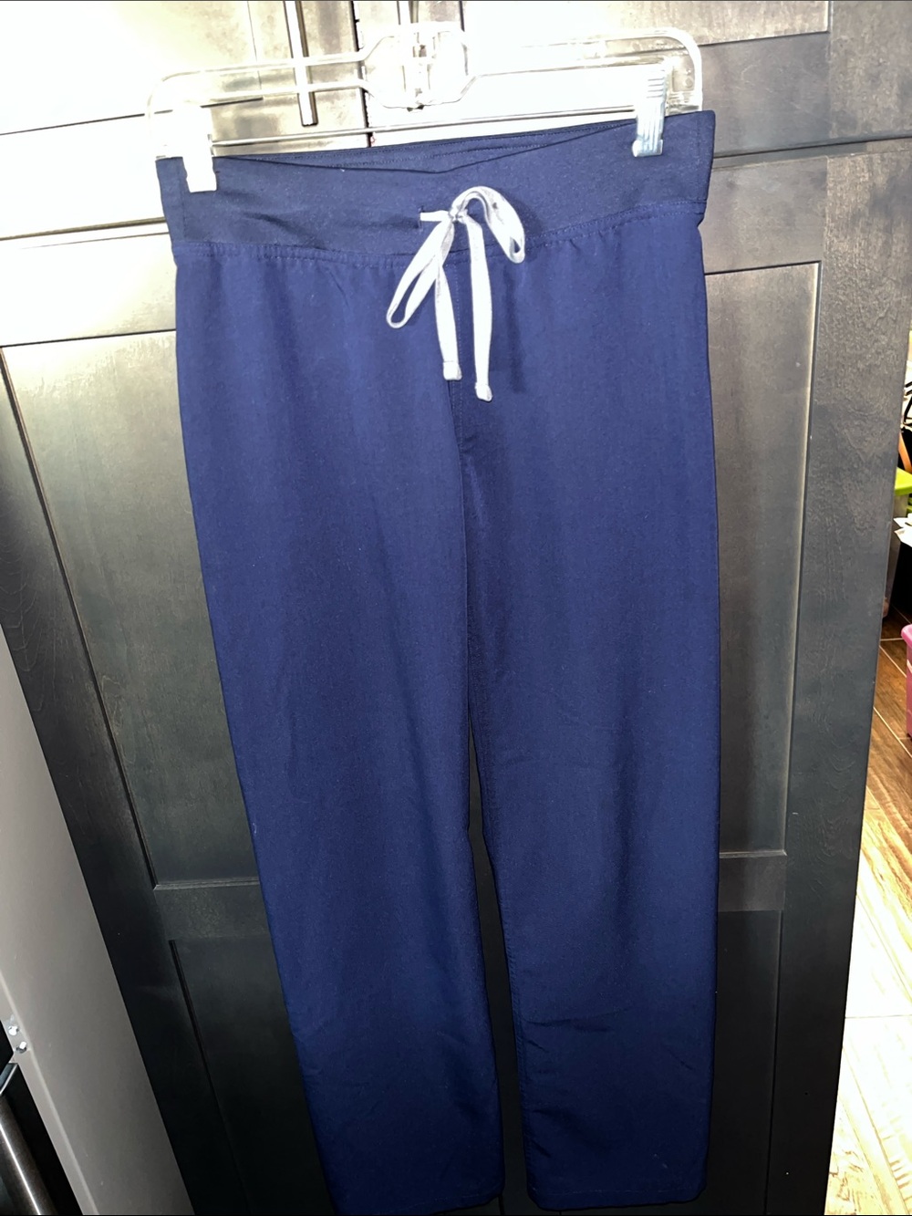 Figs Navy Technical Collection Scrub Top 2 Back Pockets. Style # T21003